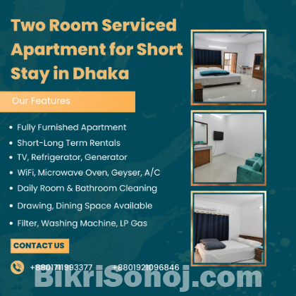 Furnished 2BHK Serviced Apartment RENT in Bashundhara R/A